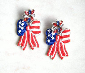 Pendientes Colgantes con Diseño Navideño Festivo, Hechos a Mano con Cuentas de Semillas, Bordado con Logotipo Personalizado, Accesorio de Moda - Product Image 6