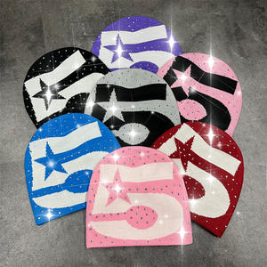 Gorro de punto personalizado con pedrería y estampado jacquard integral, gorro de invierno con bajo MOQ - Product Image 6