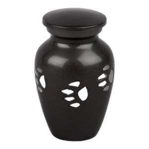 Urna Funeraria de Cerámica y Latón Personalizable de Estilo Americano para Cenizas Humanas con Acabado Antiguo - Product Image 4