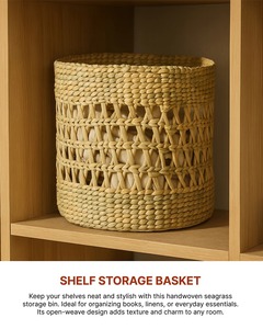 Paniers de rangement en jonc de mer faits à la main, vente en gros, écologiques, fabriqués au Vietnam - Product Image 3