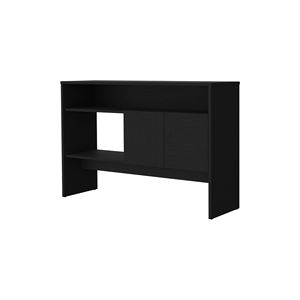 Bylas <b>Black</b> Melamine <b>Console</b> Table with Two Open Storage Doors - Product Image 2