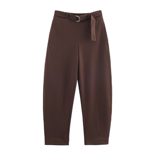 <b>Mens</b> wide leg Pu leather pants baggy style drawstring waist fashionable design modern streetwear casual outfit - Product Image 1