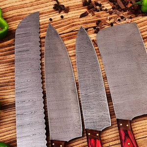 Luxury Damascus Steel Kitchen <b>Knife</b> <b>Set</b> Professional Grade Chef <b>Knives</b> Elegant Smooth Design Durable Long Lasting Kitchen Tool - Product Image 6
