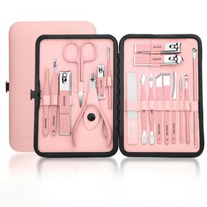Upgrade <b>Nail</b> Care <b>Kit</b> 18pcs Professional Manicure Pedicure Tools Stainless Steel Travel Grooming Set - Product Image 1