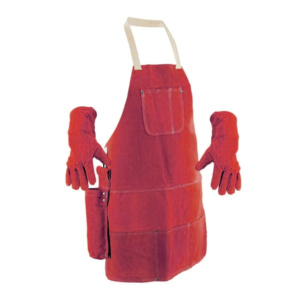 Cowhide Split Leather Industrial Safety Hand Made Customized Welding <b>Work</b> <b>Apron</b> Flame Resistant Bib <b>Apron</b> Heavy Duty BBQ <b>Apron</b> - Product Image 2