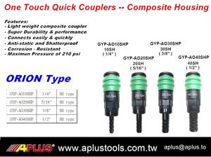 Coupleur pneumatique à déconnexion rapide mâle GYP-AO20SHP, boîtier composite PA66, tuyau de 5/16 pouces - Product Image 3