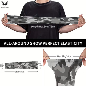 Mangas de brazo grises con gráficos de alta elasticidad, personalizadas, de última tendencia, para adultos, del proveedor principal de ropa deportiva para exteriores con protección UV Pro-Fit. - Product Image 5