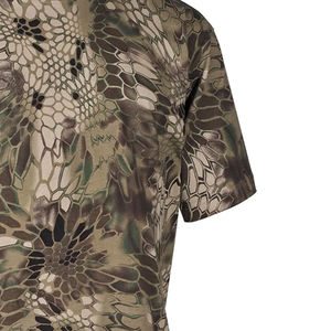 T-shirt de chasse pour homme, style aventure, coupe-vent, softshell respirant, imprimé forêt, entraînement en plein air, t-shirt graphique - Product Image 5