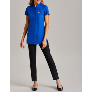 Uniformes de Trabajo para Spa y Hospital con Cierre Frontal y Diseño Elegante para Mujer, Colores Sólidos, Uniformes OEM - Product Image 3