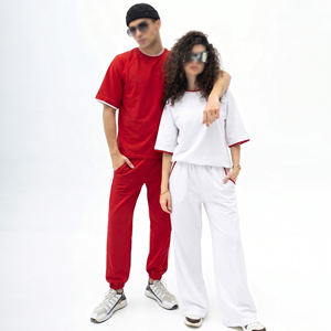 Men Women <b>T</b>-Shirt Tracksuit Crew Neck <b>T</b> Shirt Trouser Jogger Set Casual Wear Summer 100% Cotton Tee Shirt <b>Track</b> Suits Unisex - Product Image 6