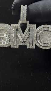 Colgante VVS Moissanite Iced Out de Plata de Ley 925, Estilo Hip Hop para Hombre y Mujer, Colgante Personalizado con Nombre y Letras, Colgante de Rapero - Product Image 6