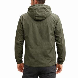 Chaqueta Cortavientos Ligera con Capucha para Hombre, Resistente al Agua, Informal para Exteriores, Logotipo Personalizado, Proveedor OEM al por Mayor - Product Image 2