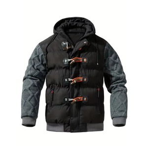 Adjustable New Arrival <b>Winter</b> Men's Hooded Puffer Jacket 100% Bamboo Fiber Heavy Duty Comfortable Breathable Best Quality - Product Image 3