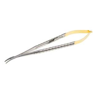 Porte-aiguille micro Castroviejo DETAIN IMPEX, manuel, en acier inoxydable, certifié CE, instrument chirurgical de classe II DI-SS-R-94, général - Product Image 1
