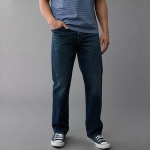 Nouveau Jean Homme Tendance Respirant Lavable à Boutons Coupe Droite Ample Décontracté Formel Uni en Denim Printemps - Product Image 3