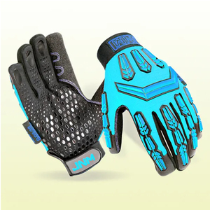 Gants de travail en cuir pour hommes, antidérapants et anti-coupures, pour la construction industrielle, l'exploitation minière et le travail - Product Image 4