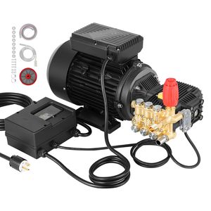 Kit de pompe à eau haute pression électrique 1950 PSI 3,2 GPM Triplex Moteur 5 HP 240V Pression d'eau réglable - Product Image 1