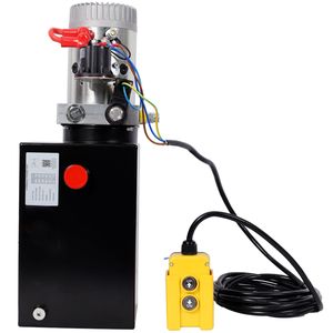 Unité hydraulique robuste 12V CC avec réservoir en acier de 8 litres, pompe hydraulique pour remorques de camions commerciaux, pour benne basculante et manutention du bois - Product Image 4