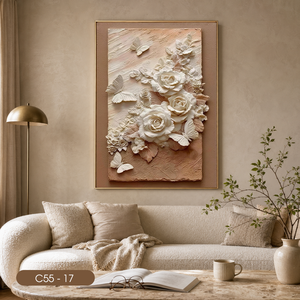 HALO Art mural abstrait populaire, peinture florale, acrylique, verre trempé, miroir, décoration contemporaine, OEM ODM, fabriqué au Vietnam - Product Image 5