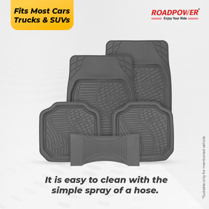 Roadpower (RP-RBR-1515) Alfombrillas Universales para Auto de Caucho Resistente para Todo Clima, con Patrón de Banda de Rodadura Profunda y Fáciles de Limpiar - Product Image 4