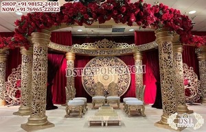 Deslumbrante Mandap Maharani para Bodas de Lujo, Estilo Moderno, Conjunto de Decoración de Mandap Bollywood, Novedad en Decoración de Bodas con Temática Bollywood, Sídney - Product Image 3