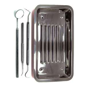 Kit de Examen Dental Profesional de 3 Piezas con Bandeja Estéril |   Espejo Bucal Manual de Acero Inoxidable y Explorador Bucal con Certificación CE - Product Image 5