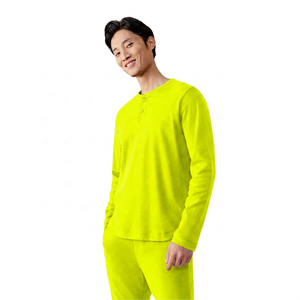 เสื้อยืดแขนยาวคอกลมผู้ชาย ผ้าฝ้ายถัก 100% ทรงปกติ สีพื้น เรียบง่าย ระบายอากาศดี เป็นมิตรกับสิ่งแวดล้อม แห้งเร็ว - Product Image 2