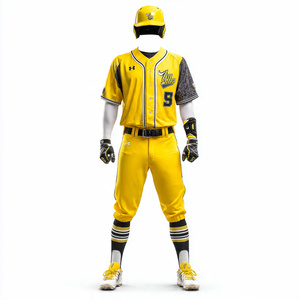 Uniforme de Béisbol Deportivo de Manga Corta con Camuflaje, Uniformes de Softbol para Hombre, Conjuntos de Camisetas de Béisbol Personalizadas de Alta Calidad 100% Poliéster - Product Image 6
