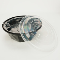 Bols en plastique jetables, capacités personnalisables, adaptés aux nouilles, salades, soupes, riz, contenants d'emballage alimentaire portables