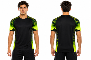 Ensembles de maillots d'arbitre de football américain pour hommes, col rond, manches courtes raglan, logo personnalisé imprimé, légers et à séchage rapide - Product Image 5