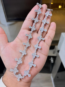 Luxury Moissanite Diamond <b>Cross</b> <b>Necklace</b> Iced Out Bling 925 Silver Hip Hop Men Party Wear and Gift <b>Necklace</b> - Product Image 3