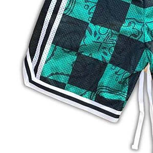 Shorts en toile 100% polyester pour homme, confort, taille élastique, impression graphique personnalisée par transfert thermique, meilleur style streetwear, rapide - Product Image 3