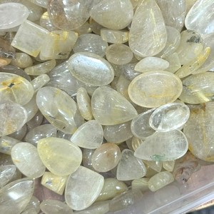Cuarzo rutilado dorado natural, cabujón de piedra preciosa suelta, gemas de varios tamaños para la fabricación de joyas, precio de fábrica directo al por mayor. - Product Image 2