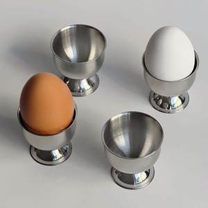 Support à œufs en acier inoxydable réutilisable, support pour œufs durs, tasse de service durable pour le petit-déjeuner, pour la cuisine et la salle à manger - Product Image 2