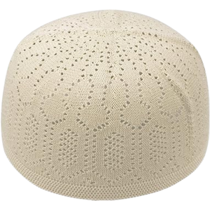 Chapeaux de prière islamiques unisexes, casquettes musulmanes à la mode d'Arabie Saoudite, bonnets Kufi, 100% coton, toutes saisons, haute qualité, ethniques - Product Image 1