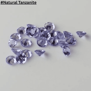 Venta al por mayor de tanzanita natural facetada de forma redonda, piedra preciosa suelta para la fabricación de joyas, tamaño pequeño, de 1 mm a 3 mm. - Product Image 5