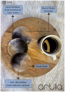 <b>Clear</b> <b>Epoxy</b> <b>Resin</b> Bohemian Style Heat Resistant Coaster Casting Kit Double Component Adhesive for River Table Mold Making - Product Image 2