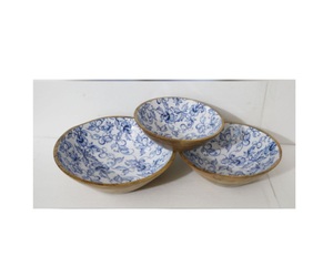 ชามไม้อะคาเซียชามสลัดเคลือบไม้ดีไซน์หรูหราชามไม้มะม่วง - Product Image 2