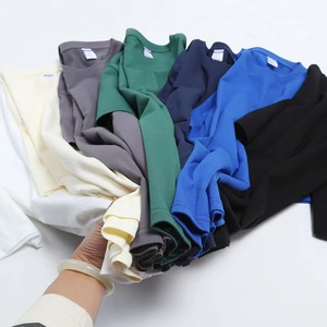 Camiseta de hombre de algodón de color sólido, holgada, personalizada, con logotipo bordado, 260g, precio de fábrica de Bangladesh y China, para envíos transfronterizos. - Product Image 1