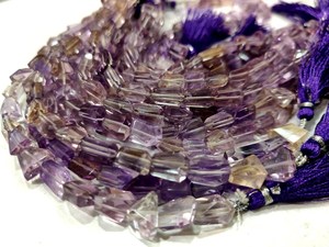 Perles d'amétrine naturelle de forme irrégulière, taillées au laser et polies - Product Image 6