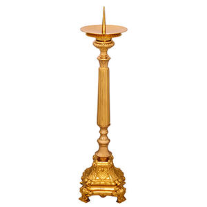 Candelero de Latón con Diseño de Clavo |   Candelabro Tradicional para Altar de Iglesia - DOUBLE VEE EXPORTS - Product Image 1