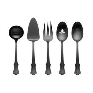 Ensemble de couverts de luxe noirs pour service de soupe, idéal pour hôtels et restaurants, de haute qualité - Product Image 1