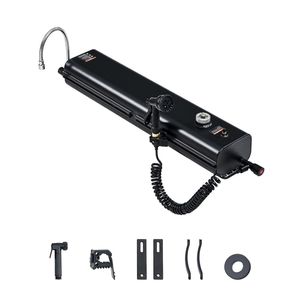 Serbatoio d'Acqua da Tetto in Alluminio ad Alta Capacità da 4 Galloni, Serbatoio Esterno Multi-Erogazione con 2 Pannelli Paraspruzzi e Scanalatura a T per Tetto Auto - Product Image 1