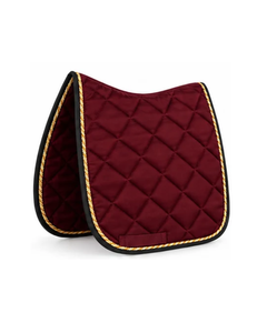 Nuevo Diseño de Manta de Silla de Montar Borgoña con Ribete de Cuerda Dorada, Almohadilla de Silla de Montar Acolchada de Diamantes de Lujo Personalizada OEM para Equitación - Product Image 2
