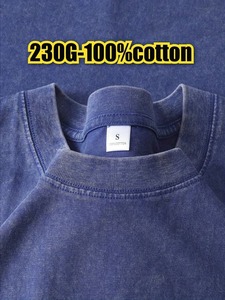 เสื้อยืดฮิปฮอปทรงโอเวอร์ไซส์ ยูนิเซ็กซ์ คุณภาพสูง ผ้าฝ้าย 100% ล้างสีแบบ Stone Washed และ Acid Wash  สไตล์ลำลอง  แบบเรียบ  ทรงพอดีตัว ขายส่ง - Product Image 5