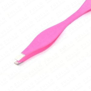 Premium Pink Powder Coated Stainless Steel Double End Eyebrow Tweezers with Custom Logo OEM Beauty <b>Tool</b> - Product Image 6