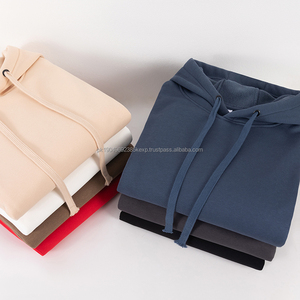 Sudaderas con capucha de forro polar en blanco, personalizadas con logotipo, de alta calidad, 420 g/m², estilo holgado con hombros caídos para hombre - Product Image 2