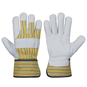 Hot Sale Reinforced Double Palm Wholesale <b>Driver</b> <b>Gloves</b> Goatskin Leather Anti-Chemical & Anti-Freeze Winter Construction Work - Product Image 1