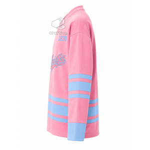 Camiseta de hockey sobre hielo Jack And Jill Of America, rosa y azul, de malla de poliéster, que absorbe la humedad, para rendimiento atlético, camiseta de hockey griega - Product Image 3