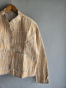 Chaqueta de estar por casa para mujer, 100% algodón, cuello mandarín, manga larga, estampada, informal, para primavera, tela suave tejida, diseño con botones. - Product Image 5